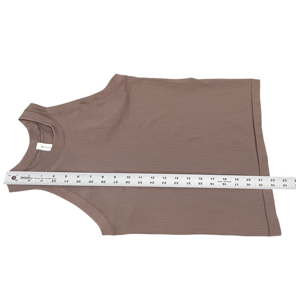 ATHLETA | Signature Rib High Neck Racerback Tank Brown Size S - Picture 5 of 5